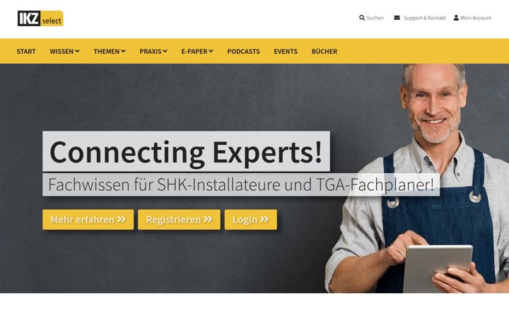 Screenshot of ikz-select.de