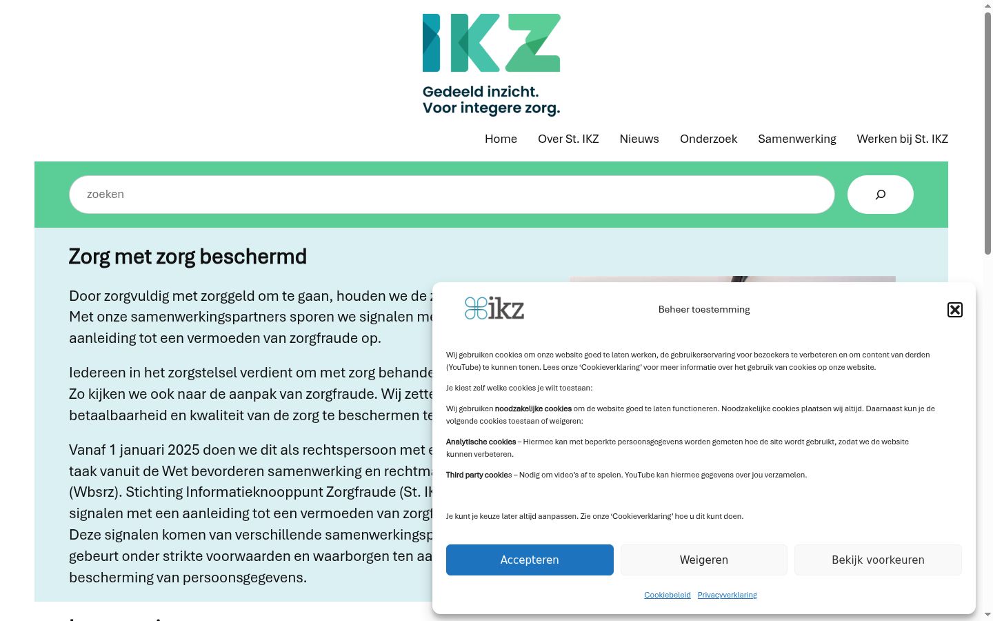 Képernyőkép a bármilyen interakció előtt megjelenő hozzájárulási bannerről