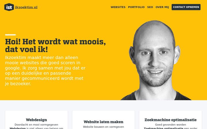 Screenshot of ikzoektim.nl
