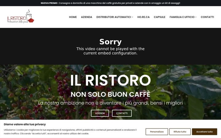 Skærmbillede af il-ristoro.com