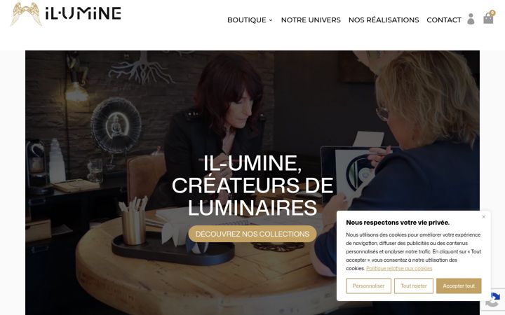 Skærmbillede af il-umine.com
