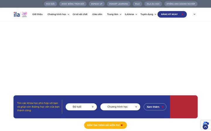 Captură de ecran a ila.edu.vn