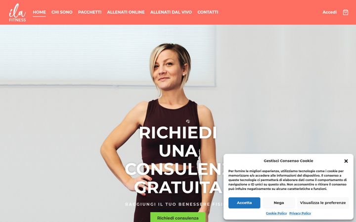 Skærmbillede af ilafitness.com