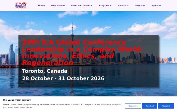 Screenshot of ilaglobalconference.org