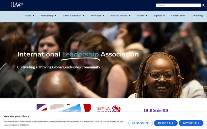 Screenshot of ilaglobalnetwork.org