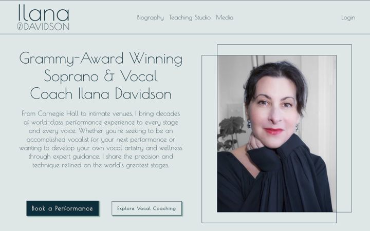 Screenshot of ilanadavidson.com
