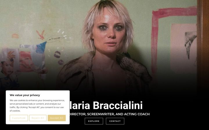 Екранна снимка на ilariabraccialini.com