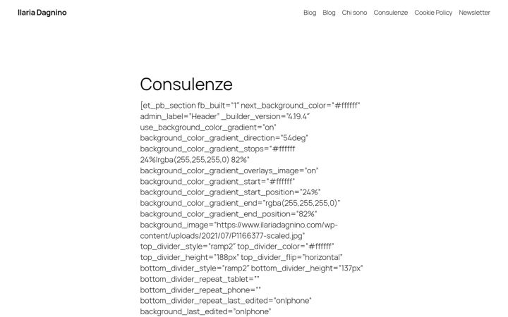 Screenshot of ilariadagnino.com