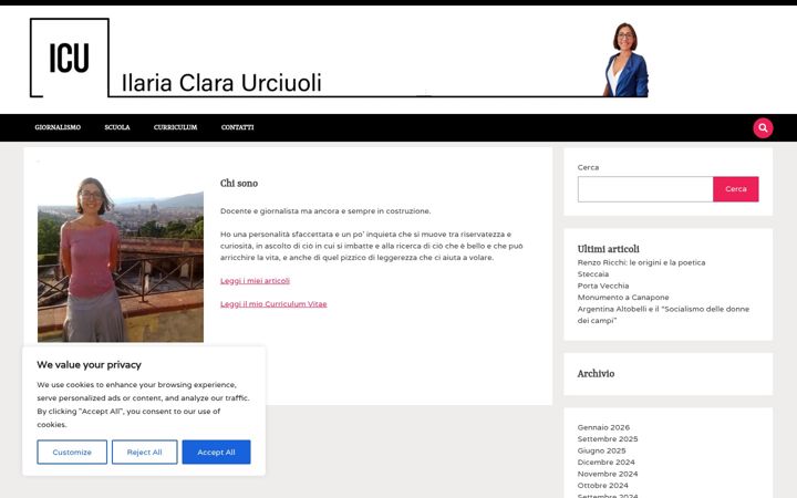 Screenshot of ilariaurciuoli.it