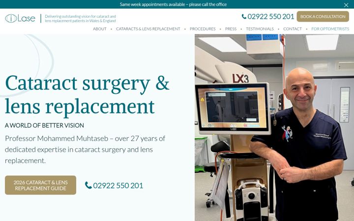 Screenshot of ilase.co.uk