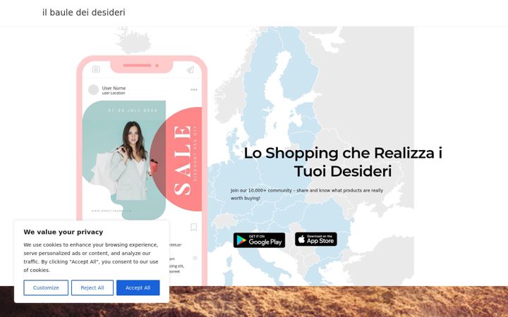 Screenshot of ilbauledeidesideri.altervista.org
