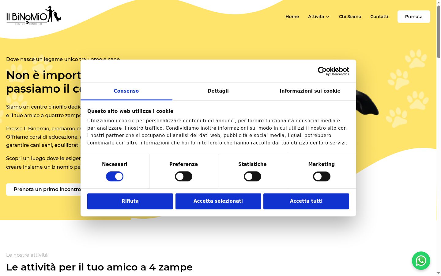 Captură de ecran a bannerului de consimțământ afișat înainte de orice interacțiune