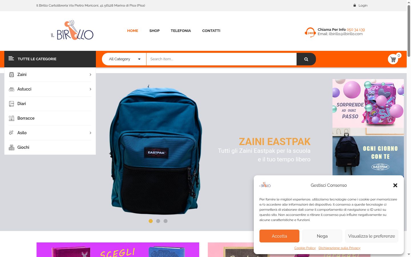 Snimka zaslona bannera za privolu prikazanog prije bilo kakve interakcije