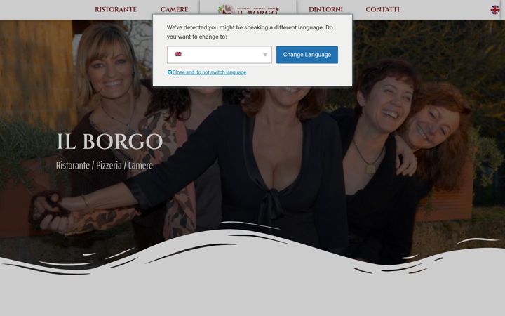 Captură de ecran a ilborgoristorantecamere.com