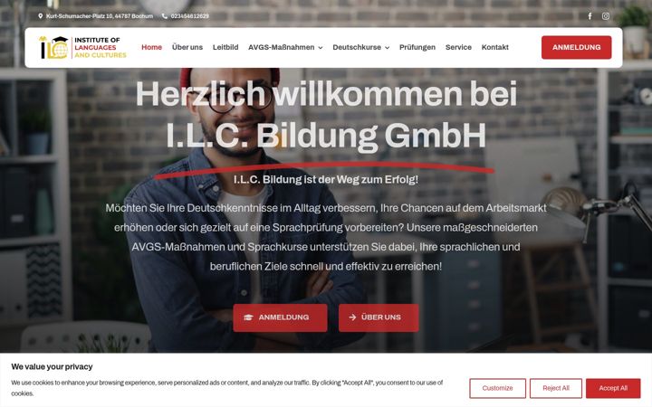 Screenshot of ilc-bildung.de