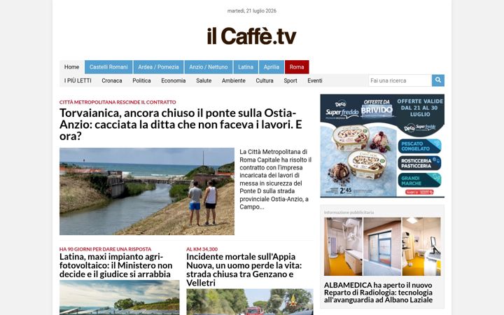 Screenshot of ilcaffe.tv