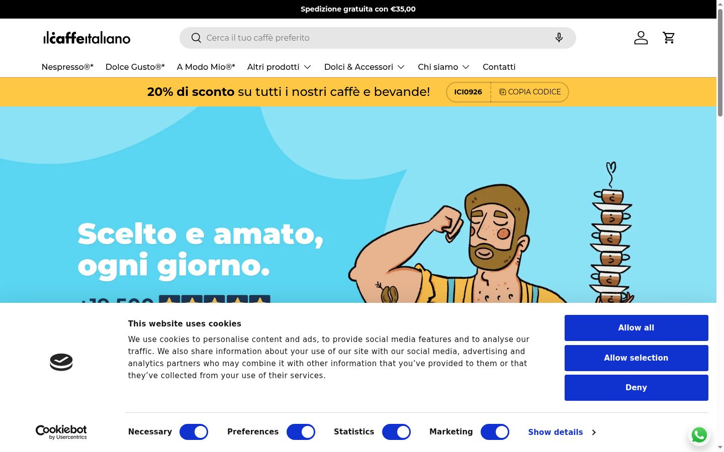 Sutikimo reklamjuostės, rodytos prieš bet kokią sąveiką, ekrano kopija