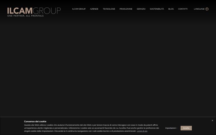 Screenshot stránky ilcamgroup.com