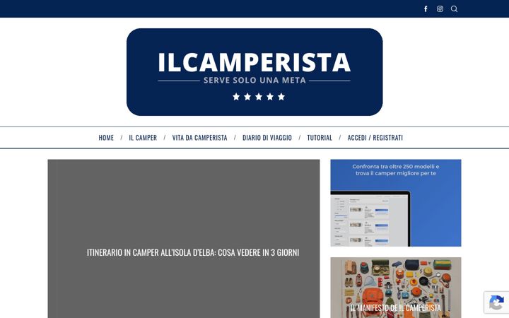 Screenshot of ilcamperista.it