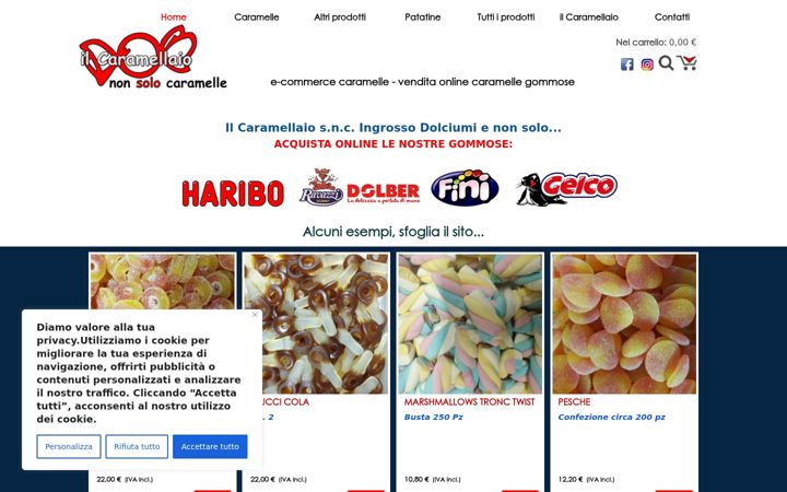 Screenshot of ilcaramellaiosnc.com