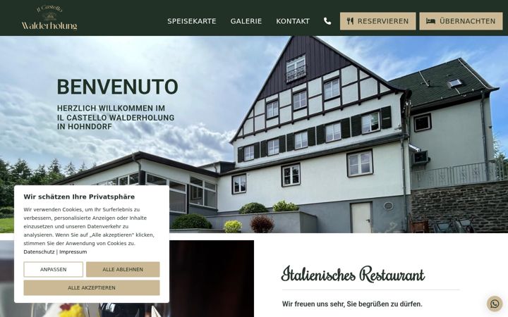 Screenshot of ilcastello-walderholung.de