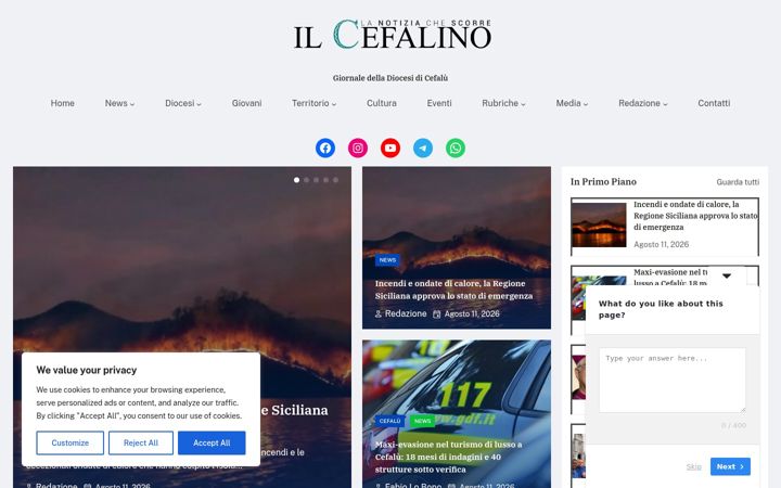 Screenshot of ilcefalino.it