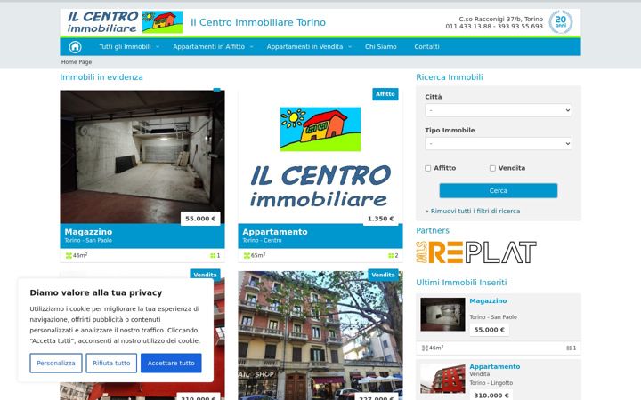 Screenshot of ilcentro-immobiliare.org
