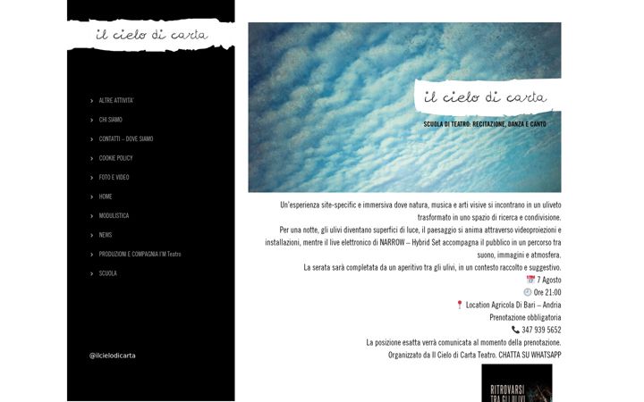 Screenshot of ilcielodicarta.net