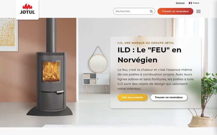 Screenshot of ildstoves.fr