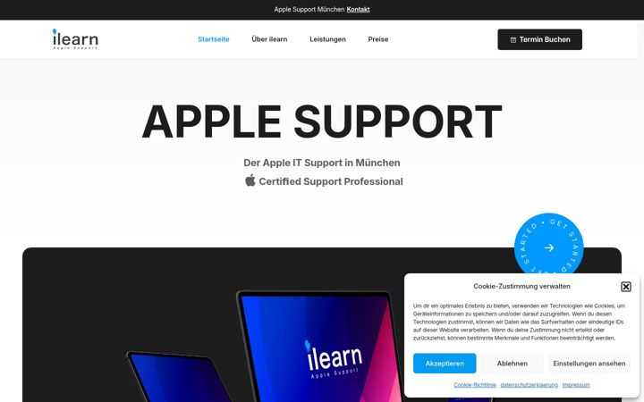 Screenshot of ilearn-muc.de