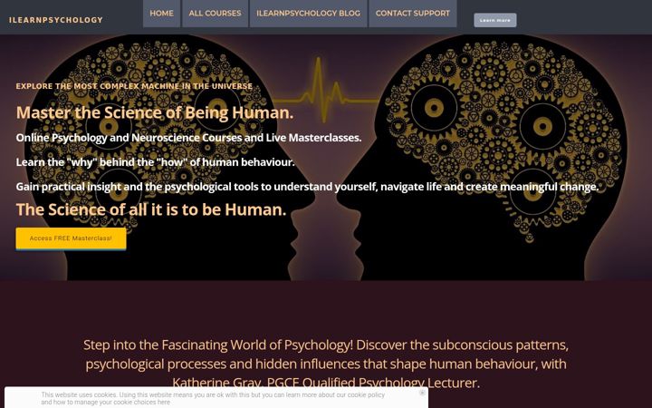 Screenshot of ilearnpsychology.co.uk