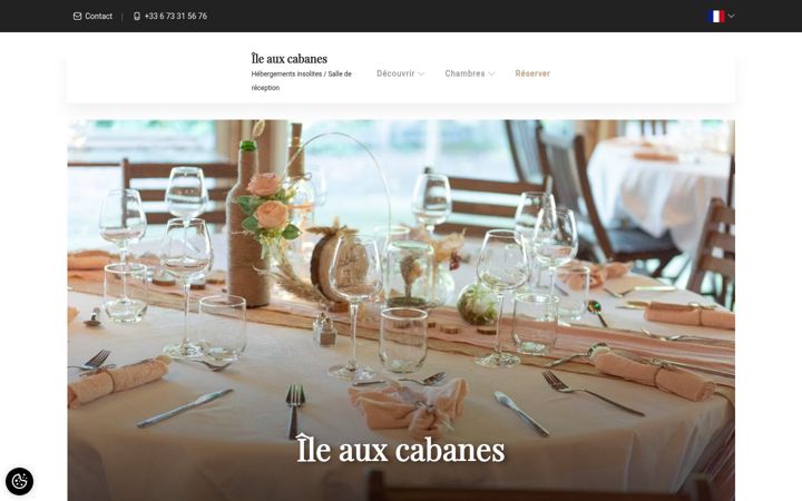 Screenshot of ileauxcabanes.com