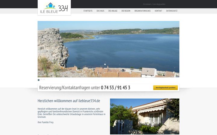 Screenshot of ilebleue334.de