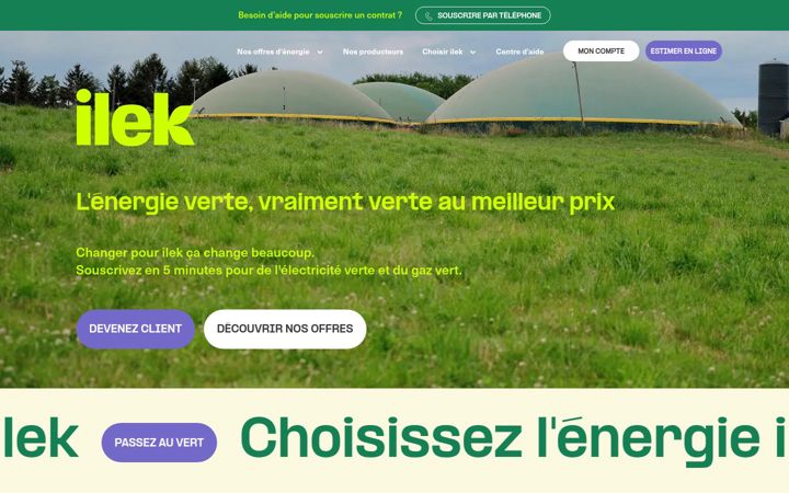 Screenshot of ilek.fr