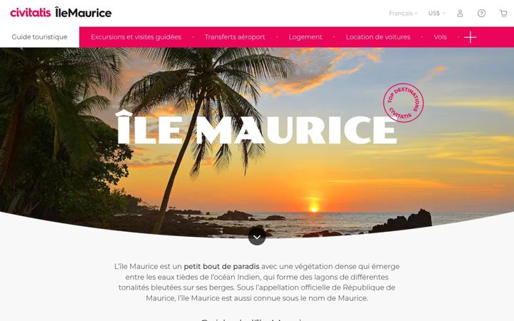 Screenshot of ilemaurice.net