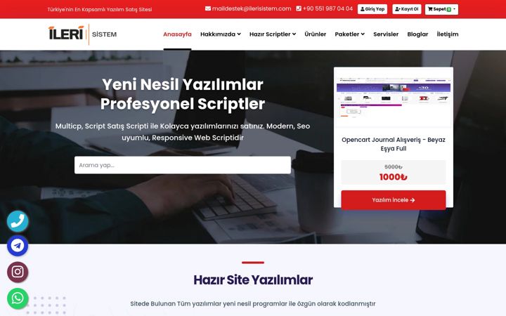 Screenshot of ilerisistem.com
