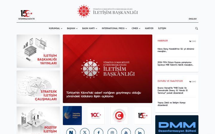 Screenshot of iletisim.gov.tr