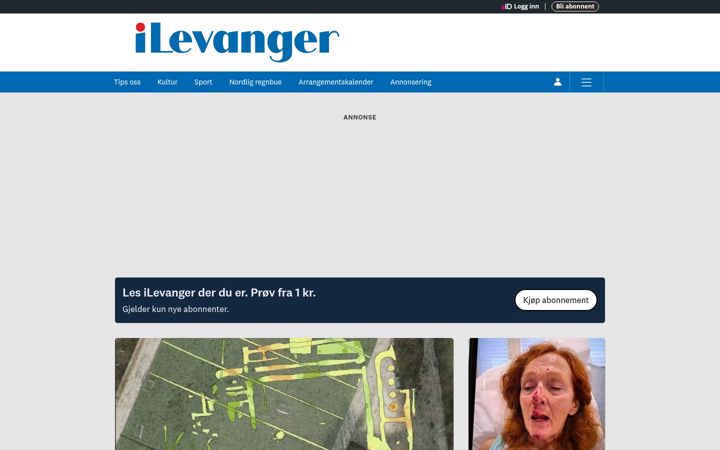 Screenshot of ilevanger.no