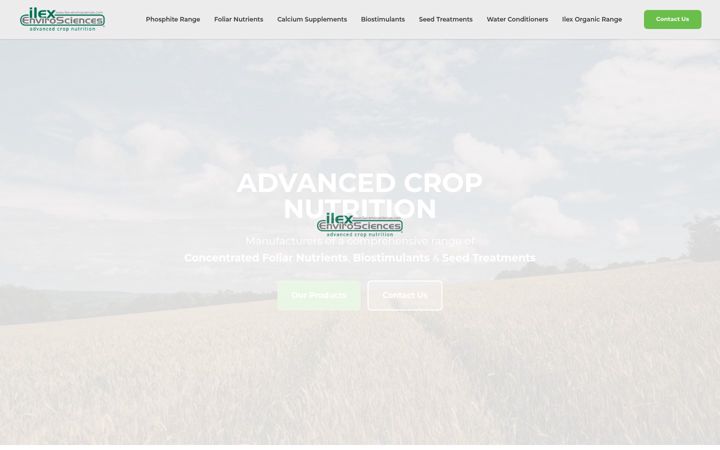 Screenshot of ilex-envirosciences.com