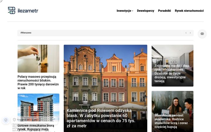 Screenshot of ilezametr.pl