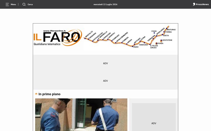 Screenshot of ilfaroonline.it