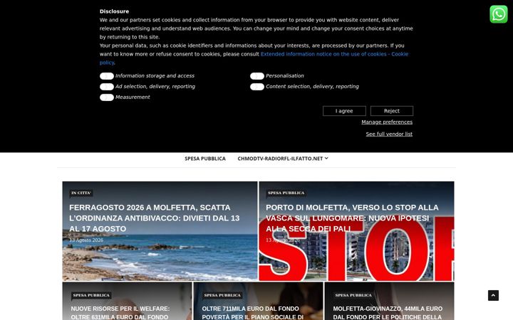 Screenshot of ilfattodimolfetta.it