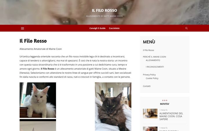 Screenshot of ilfilorosso.altervista.org