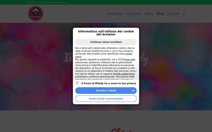 Screenshot of ilfornodimilady.altervista.org