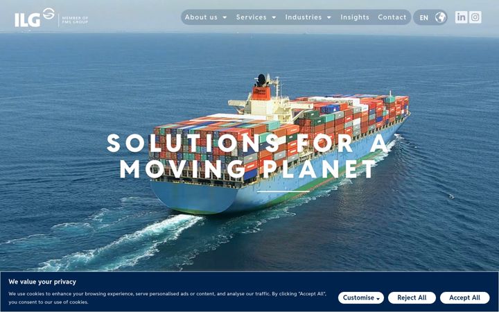 Screenshot of ilg-logistics.com