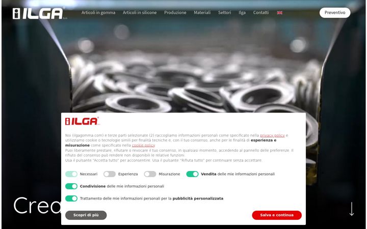 Screenshot of ilgagomma.com