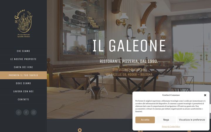 Screenshot of ilgaleone.restaurant
