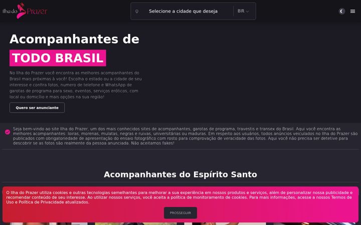 Screenshot of ilhadoprazer.com.br