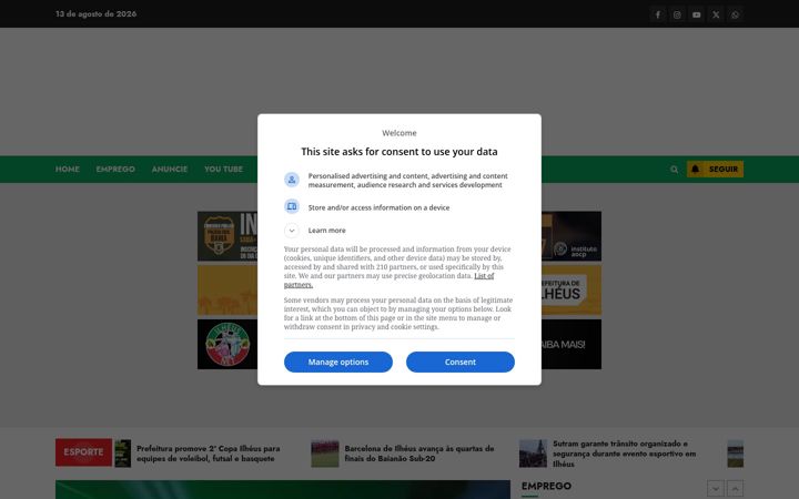Screenshot of ilheus.net