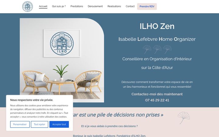 Screenshot of ilho-zen.fr